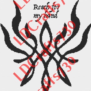 Crest of Flames Cross Stitch Pattern