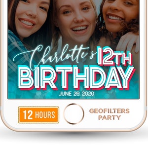 Anniversaire Snapchat Filtre Tik Tok Geofilter 10e Etsy