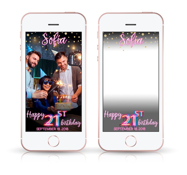 Birthday filter 21st birthday Snapchat filter Snap chat Etsy