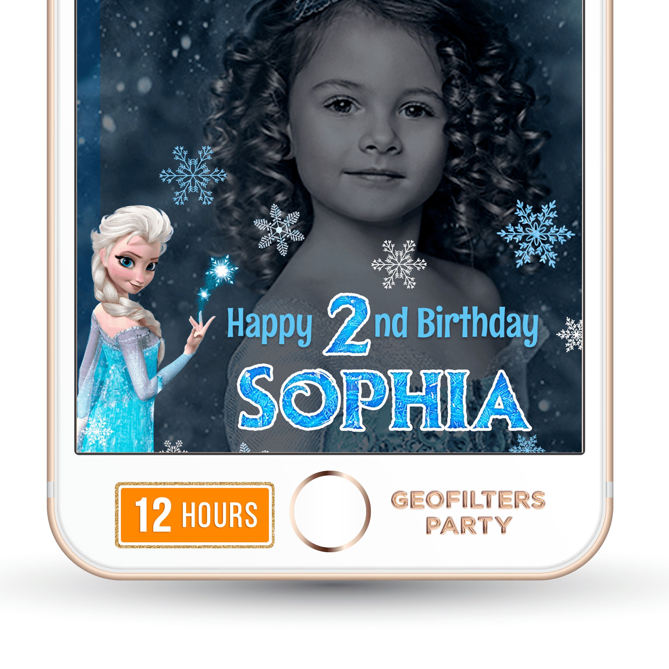 Frozen Snapchat Filter Kids Birthday Geofilter Elsa Birthday | Etsy