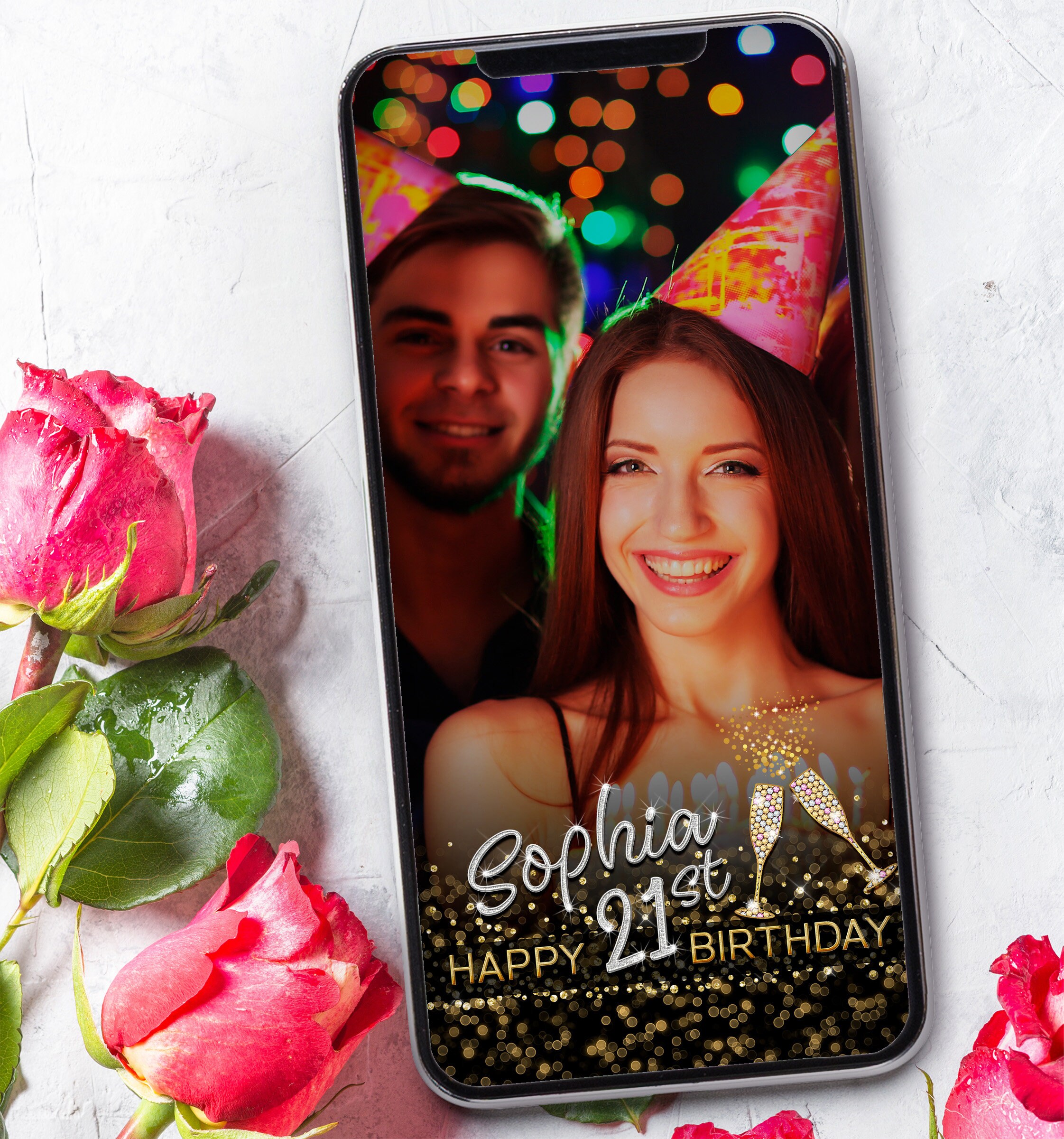 Birthday Snap chat filter Birthday geofilter Personalized Etsy