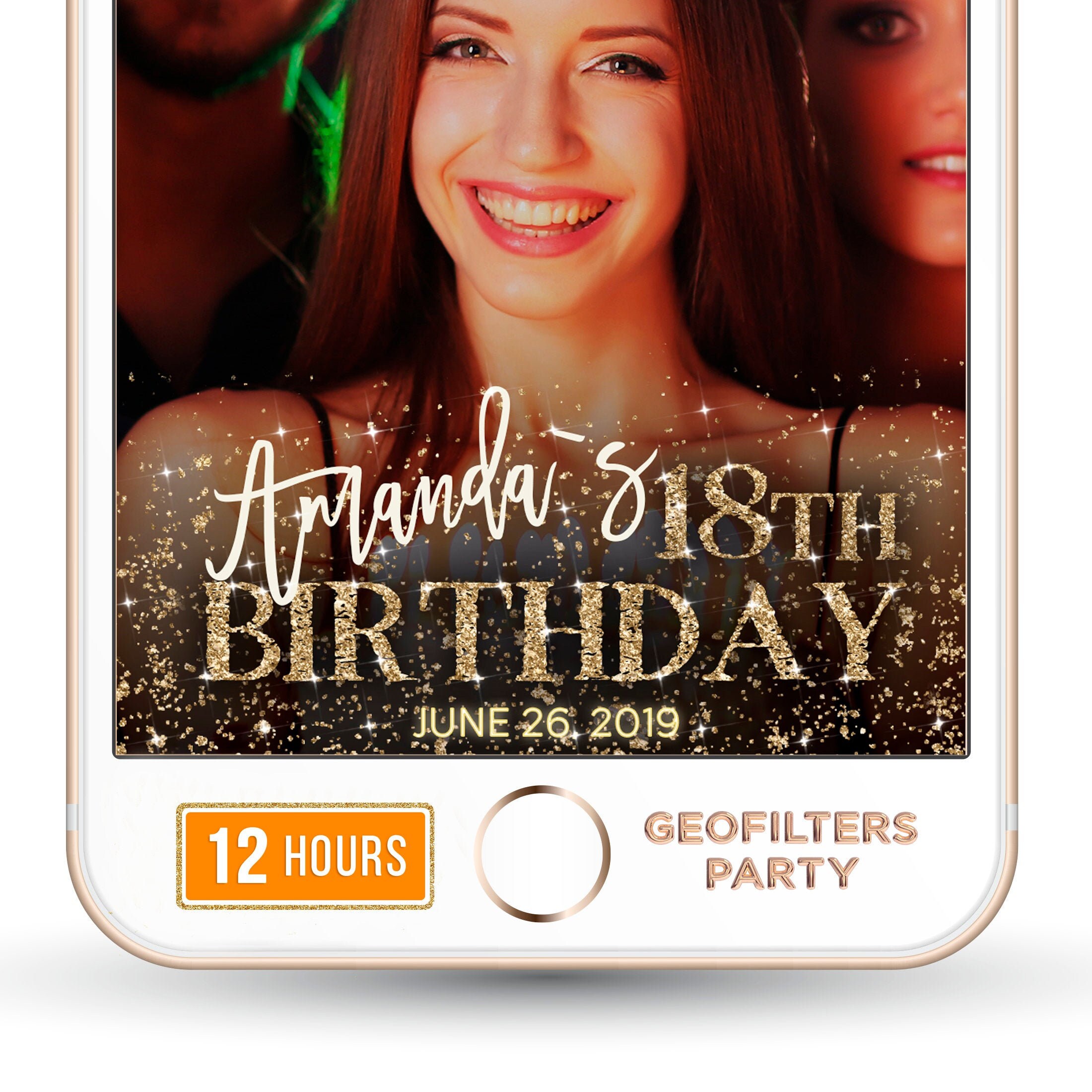 Birthday snapchat filter Birthday geofilter 30th birthday Etsy