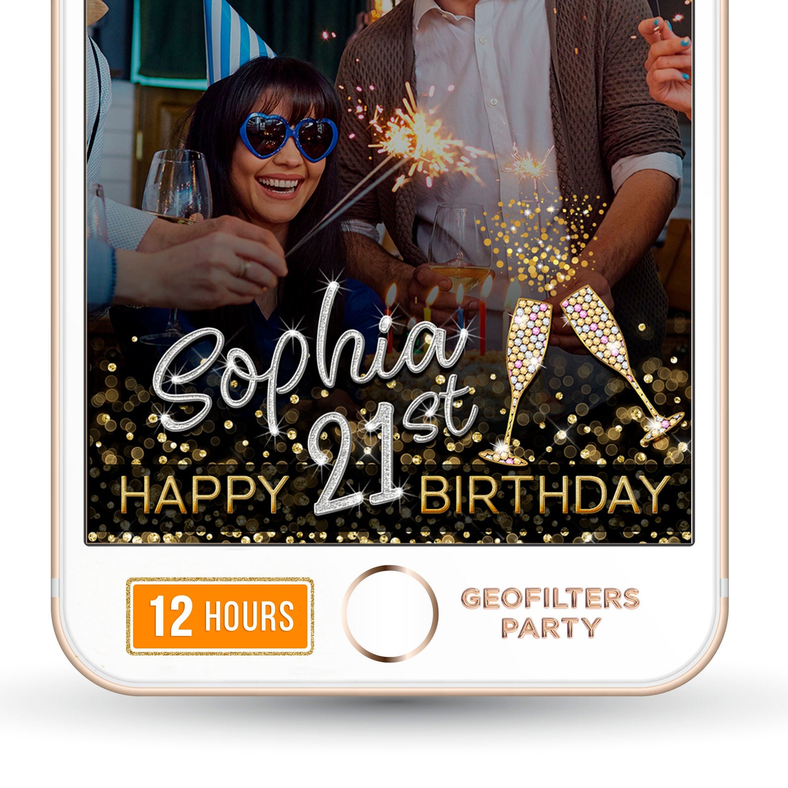 Birthday Snap chat filter Birthday geofilter Personalized Etsy