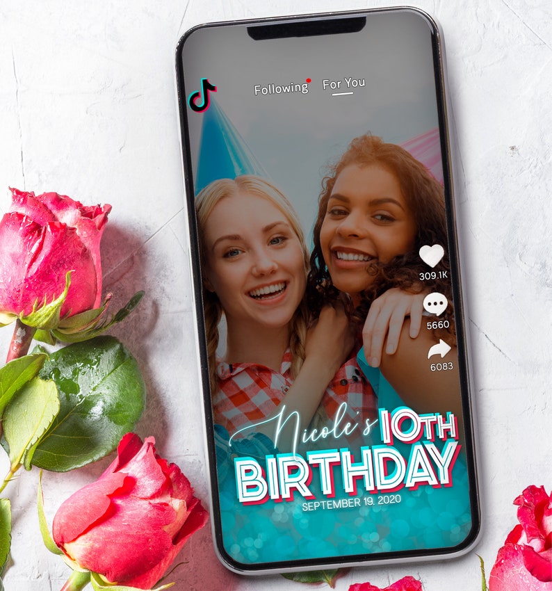 Birthday snapchat filter Tik tok geofilter 10th birthday Etsy