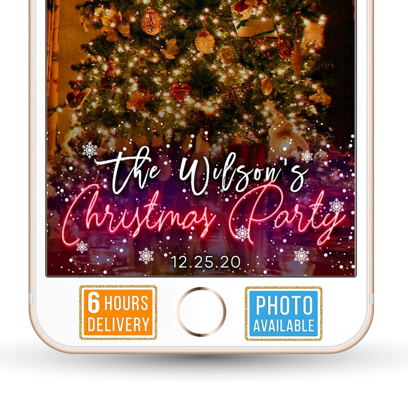 Christmas Snapchat filter Christmas geofilter Winter snap chat Etsy