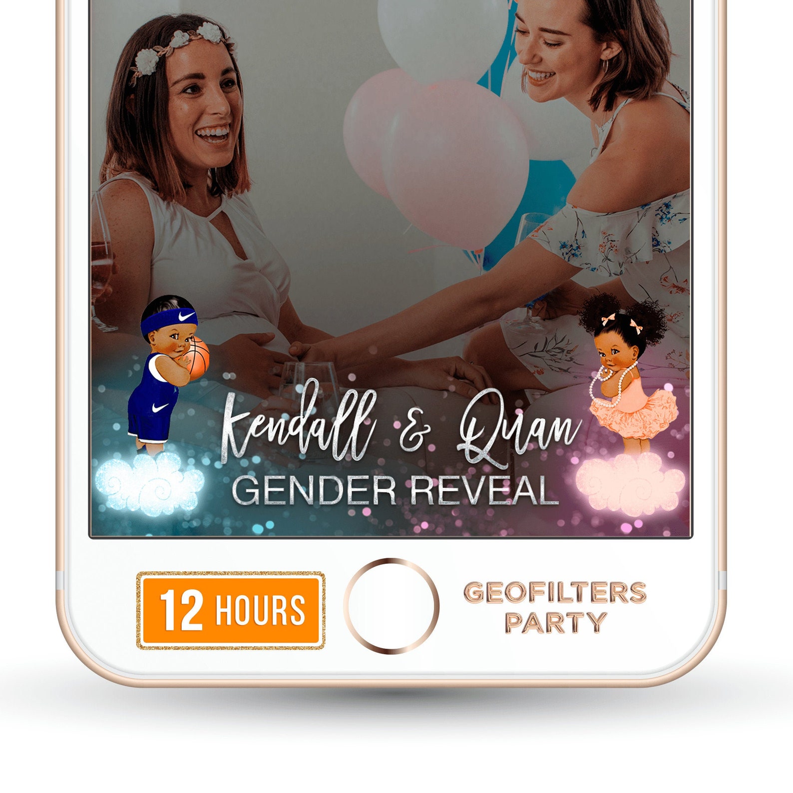 Gender Reveal Snapchat filter Boy or Girl Geofilter Baby Etsy