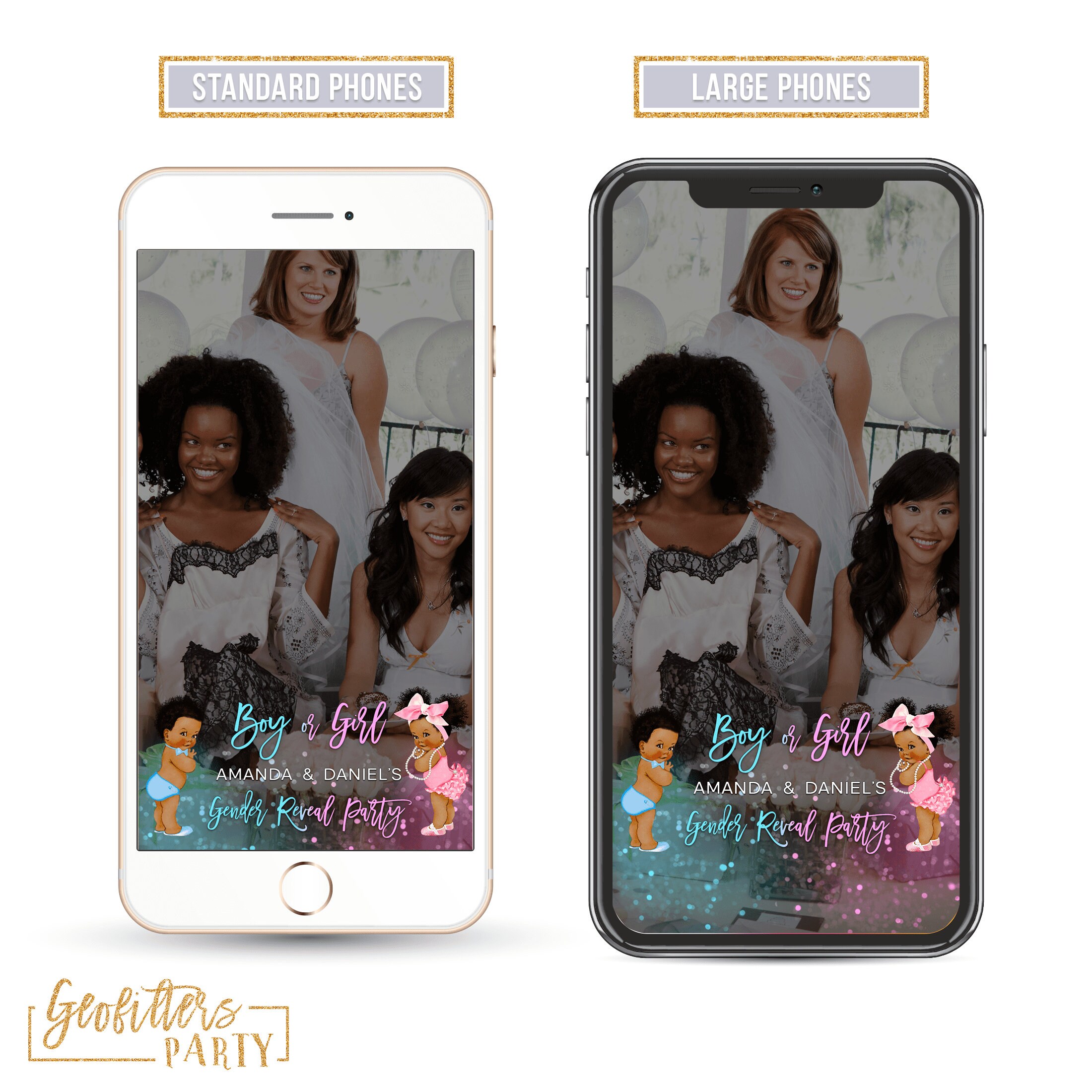 Boy or Girl Snapchat Filter Gender Reveal Geofilter Gender Etsy