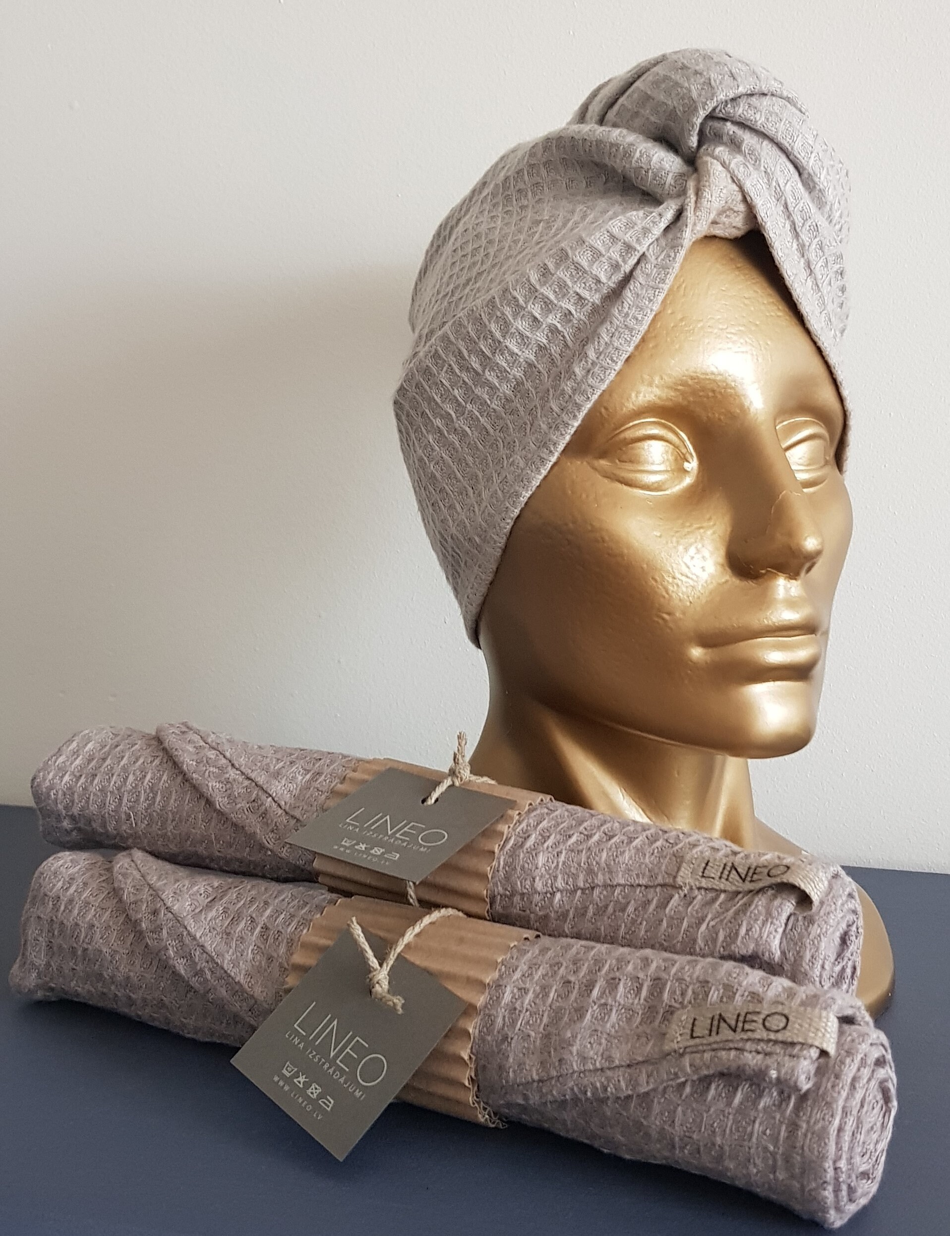 Hair Towel Linen Bath Turbans Waffle Towel Etsy