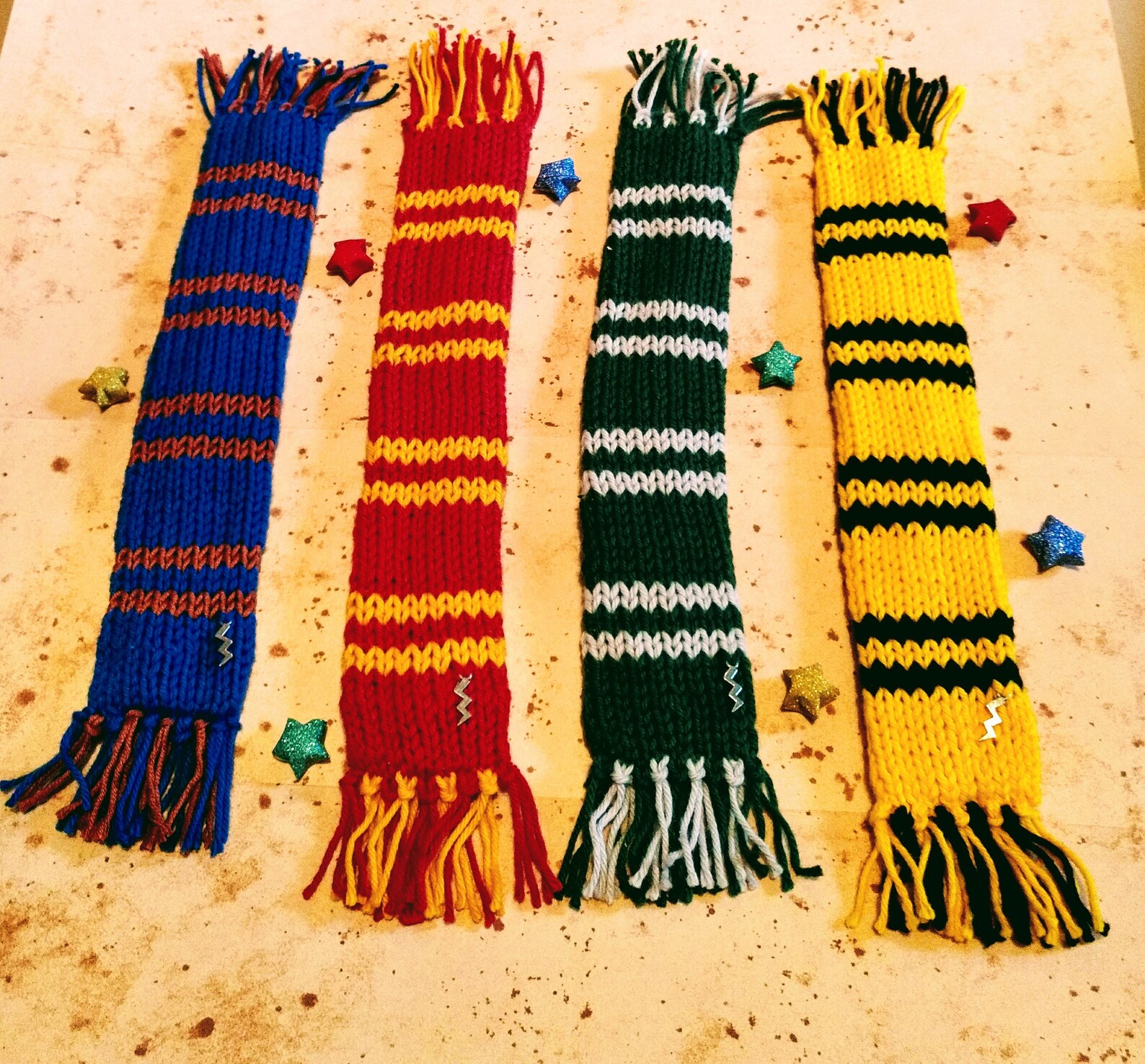 harry potter scarf bookmark knitting pattern