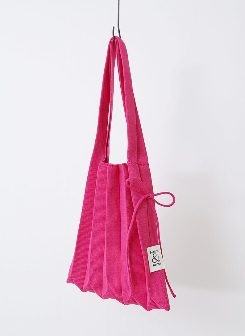 Pleated knit mini bag Made in Korea 9colors Etsy