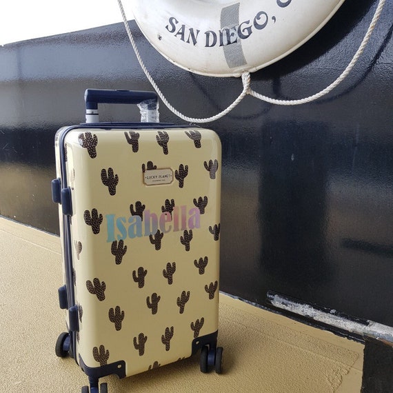 New Shape Travel Luggage Cabin 21 Your Name Your Etsy