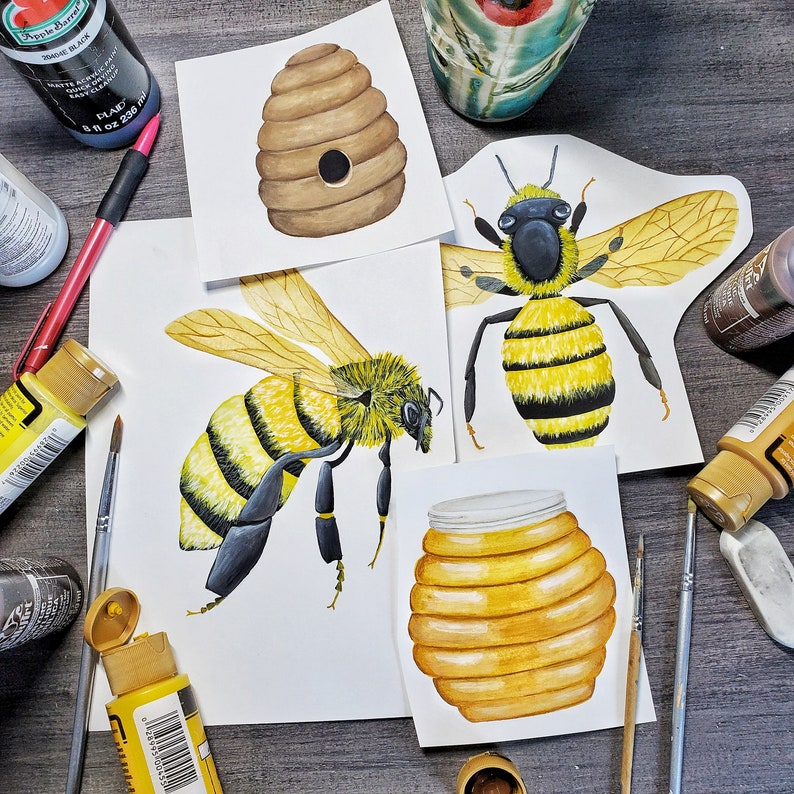 Honey Bee Journal Hardcover Spiral Journal Spiral Notebook Etsy