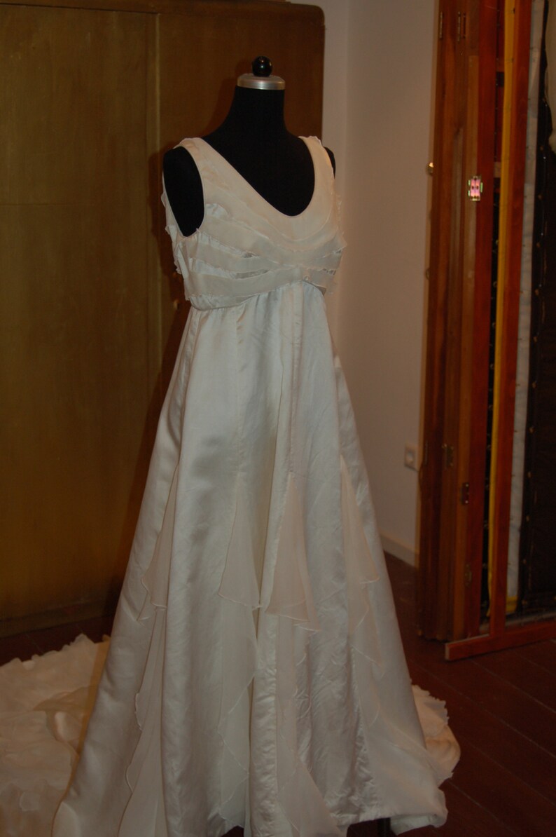 Brautkleid im Empirestil Gr. 40 Seide | Etsy