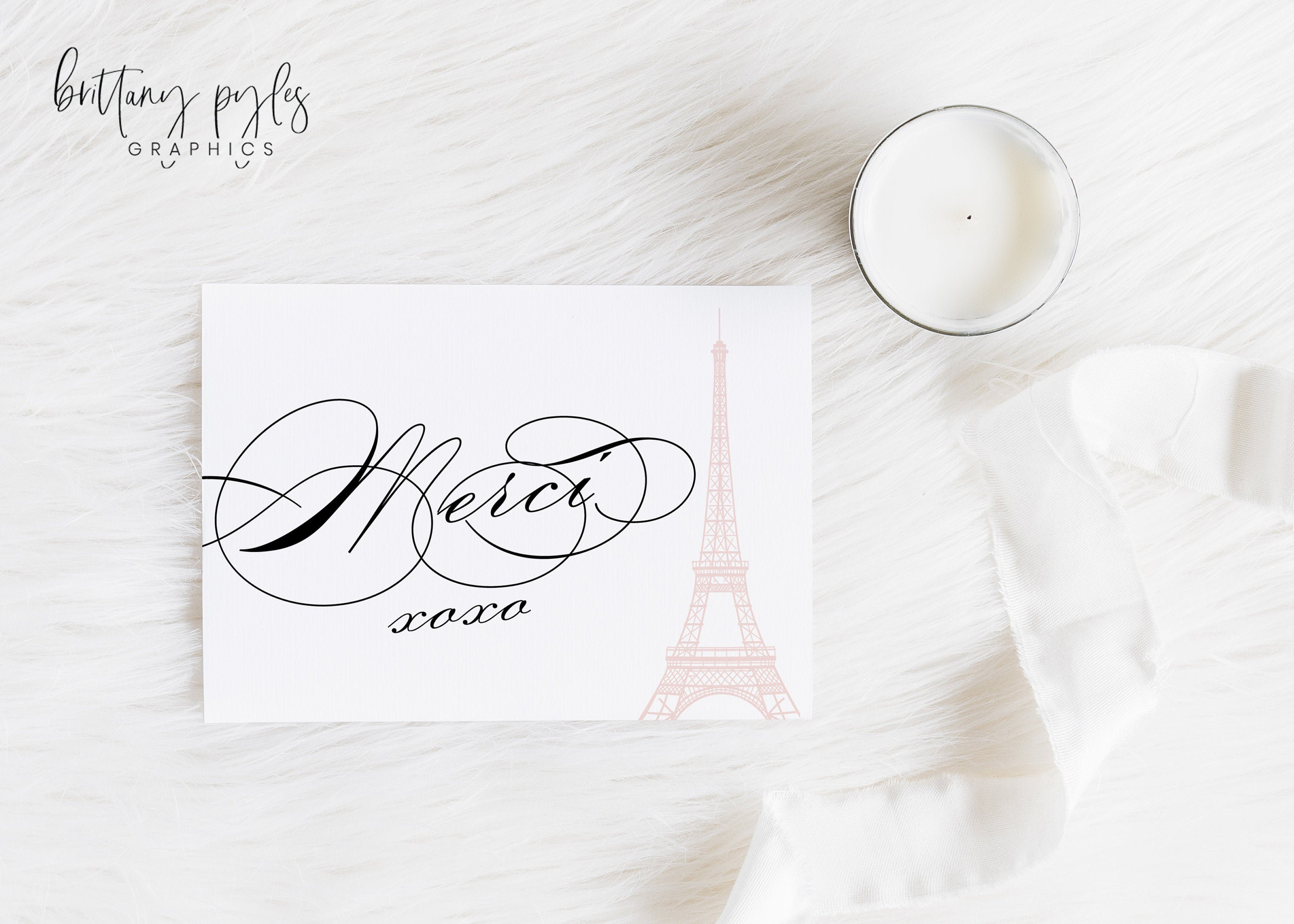 Paris Thank You Card Template Paris Thank You Note Paris | Etsy