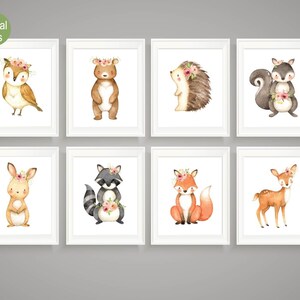 woodland animal nursery wall decor woodland nursery wall prints baby boy nursery wall decor baby girl decor fox nursery bear nursery