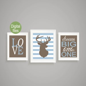 baby boy deer nursery wall decor deer nursery wall prints baby boy nursery wall decor baby girl decor buck nursery dream big little one