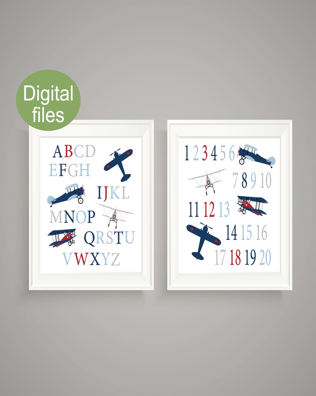 Airplane Nursery Wall Decor Airplane Nursery Baby Boy Nursery Baby Boy