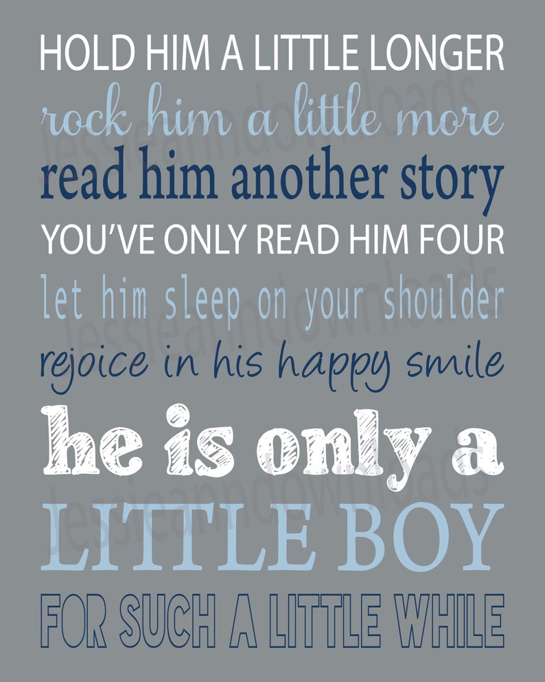 Hold Him a Little Longer Printable File Inspirational Wall - Etsy