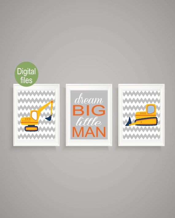 Construction Nursery Wall Decor Construction Nursery Baby Boy - Main Image