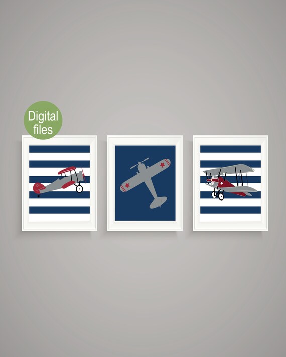 baby boy airplane nursery