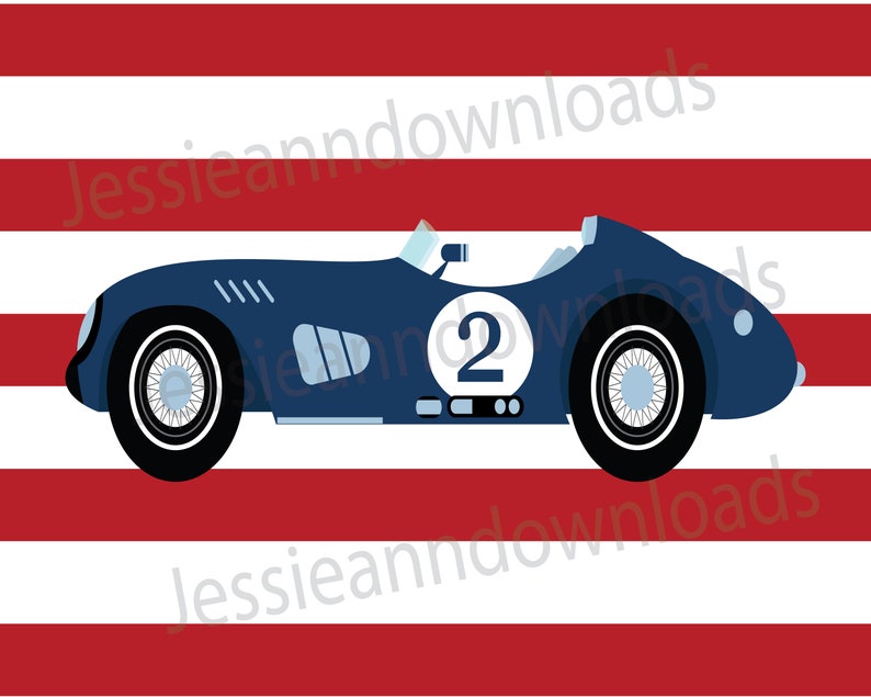 Race Car Wall Decor Printable Files Race Car Nursery Baby Boy | Etsy