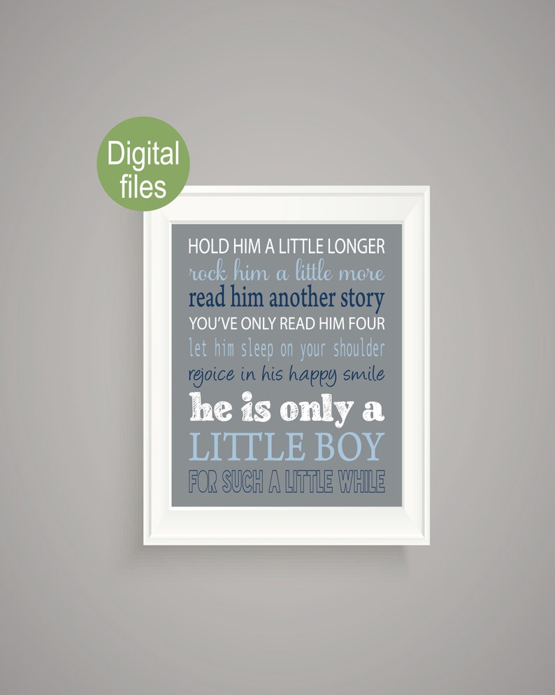 Hold Him a Little Longer Printable File Inspirational Wall - Etsy