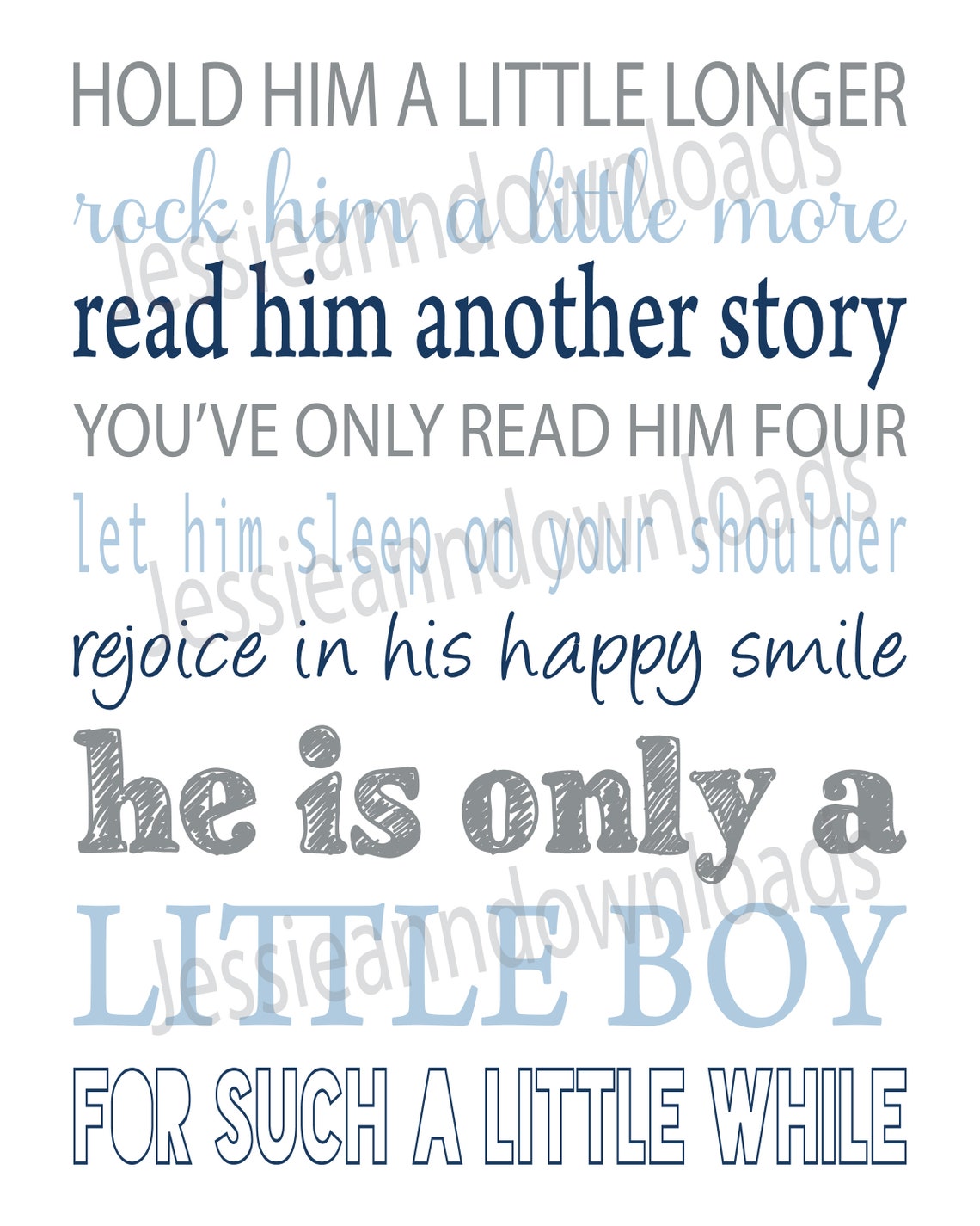 Hold Him a Little Longer Printable File Inspirational Wall - Etsy