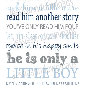 Hold Him a Little Longer Printable File Inspirational Wall - Etsy