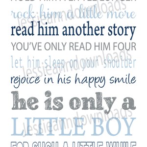 Hold Him a Little Longer Printable File Inspirational Wall Decor Baby ...