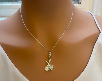 Pickleball Pendant Necklace for Her, Pickle Ball Gifts for Women, Pickleball Jewelry Sterling Silver for Mom, Valentines Gift Idea for Wife