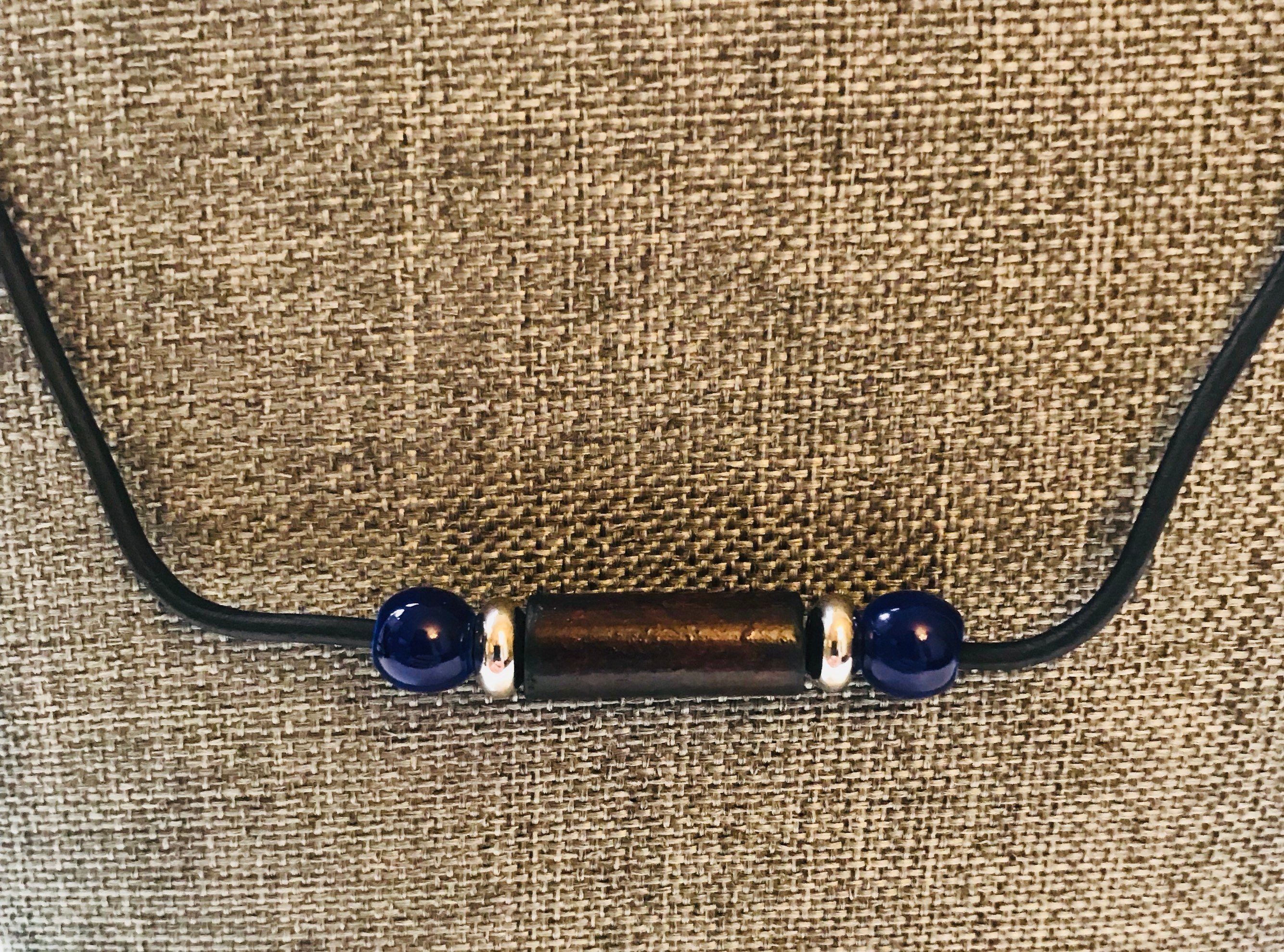 Leather Cord Choker Necklace Men Leather Bead Choker Women Etsy UK