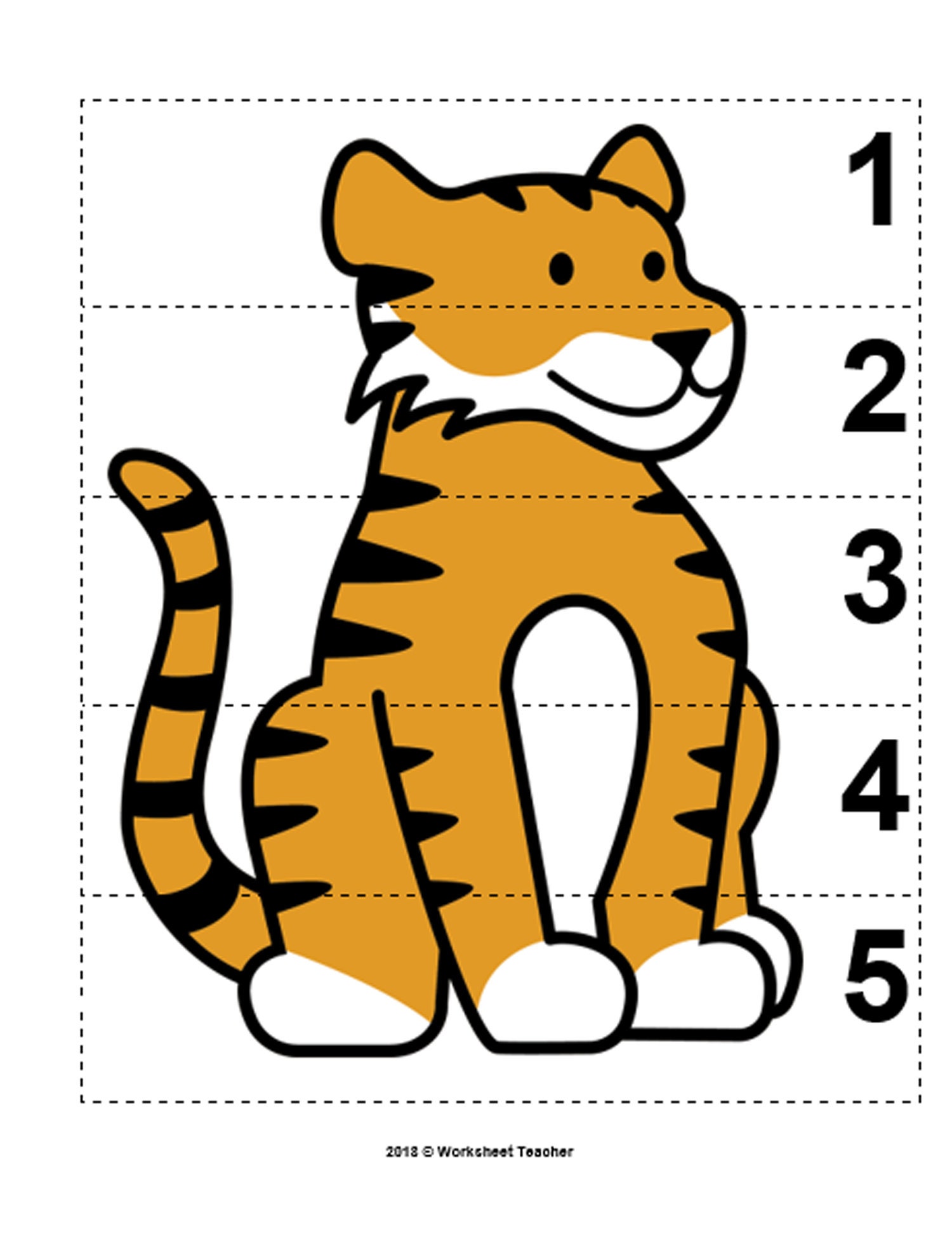 10 Zoo Animals Number Sequence 15 Preschool Math Picture Etsy