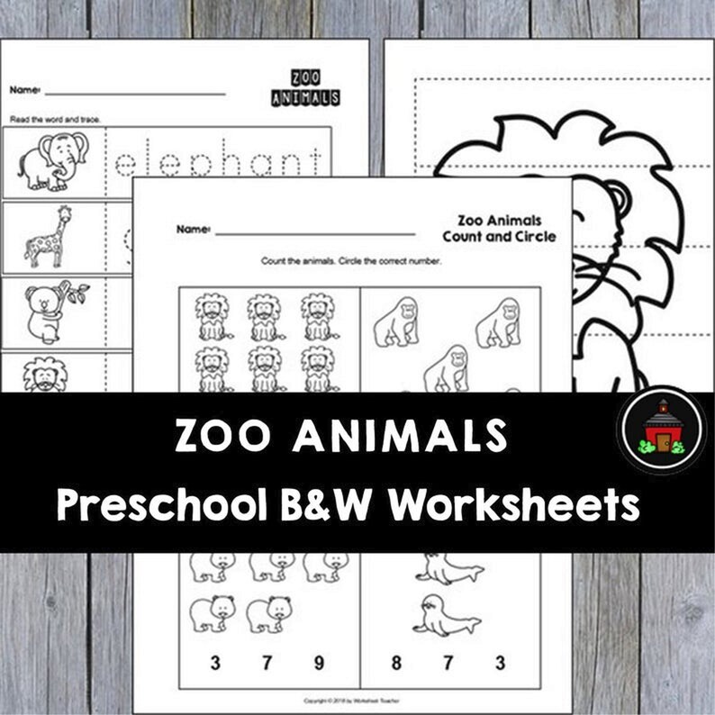 25 zoo animals preschool curriculum activities preschool b w etsy