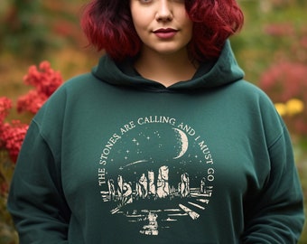 Mystical Hoodie, 7 Colours S-5XL, The Stones Are Calling, Witchy Pullover, Festival Clothing, Callanish, Pagan