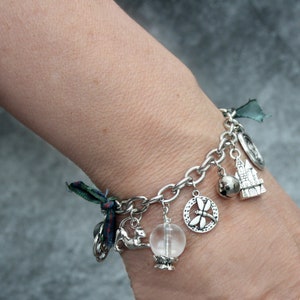 Scottish Witch Charm Bracelet, Witchcraft, Witchy Gift, La Dame Blanche, Ban Druidh, Scottish Jewellery, Witch Jewelry