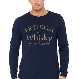Freedom and Whisky Long Sleeve T-Shirt: Scottish Burns Night Gift image 2