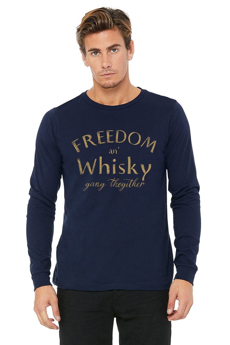 Freedom and Whisky Long Sleeve T-Shirt: Scottish Burns Night Gift image 2