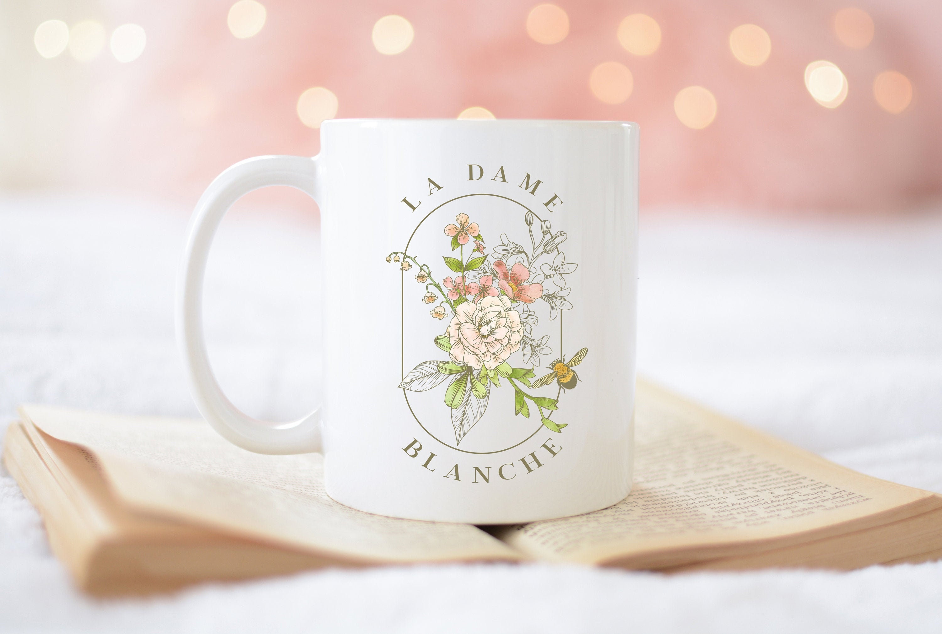 La Dame Blanche Pretty White Ceramic 11 Oz Tasse. Sorcière Blanche, Guérisseur, Femme Sage