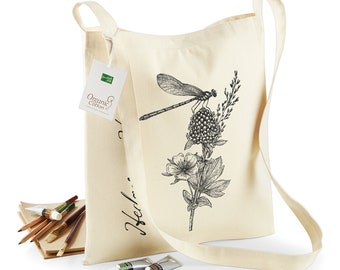 Hedgerow Harvest Organic Cotton Foraging Bag Sling Tote    (ref 2289)