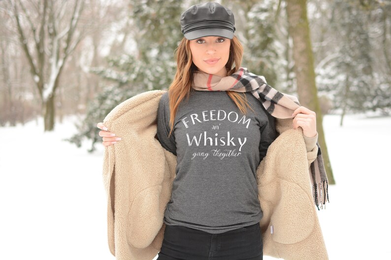 Freedom and Whisky Long Sleeve T-Shirt: Scottish Burns Night Gift image 3
