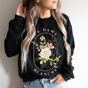 La Dame Blanche Sweatshirt in 5 Farben S-5XL, Claire Fraser, Apotheker Pullover, Witchy Plus Size, Sassenach