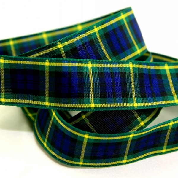 3m Gordon Tartan Ribbon, Choice of Widths. Authentic Scottish Clan,  Plaid bow, giftwrap, wedding, Highland decor,