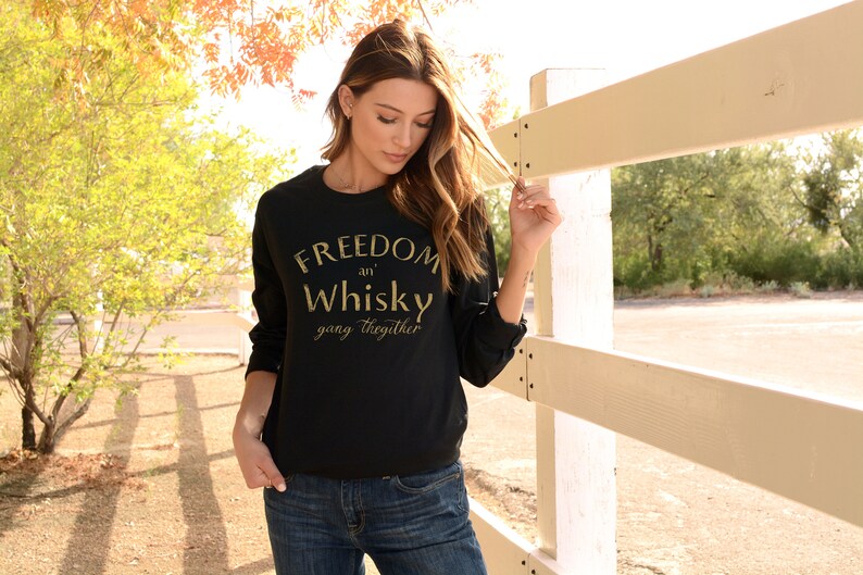 Freedom and Whisky Long Sleeve T-Shirt: Scottish Burns Night Gift image 4