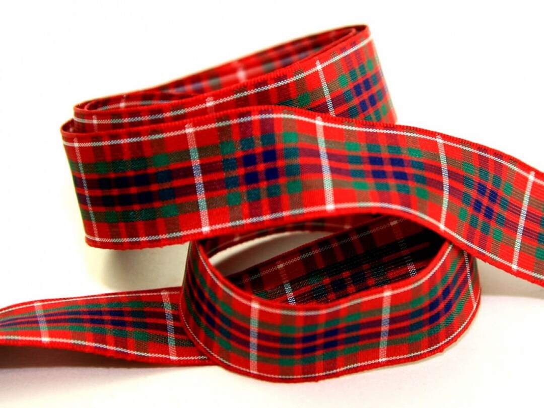 Clancy Ribbon Pattern 3 Meters of Fraser Dress Tartan Ribbon - Choice of Widths. Authentic ...