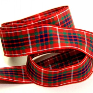 3 Meters of Fraser Dress Tartan Ribbon - Choice of Widths. Authentic Scottish Clan Plaids