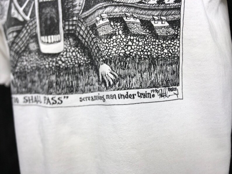 Vintage 90s 1990 Bad Bob Screaming Man Under The Train