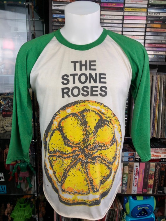 Vintage Early 90s The Stone Roses Raglan Jersey Sh
