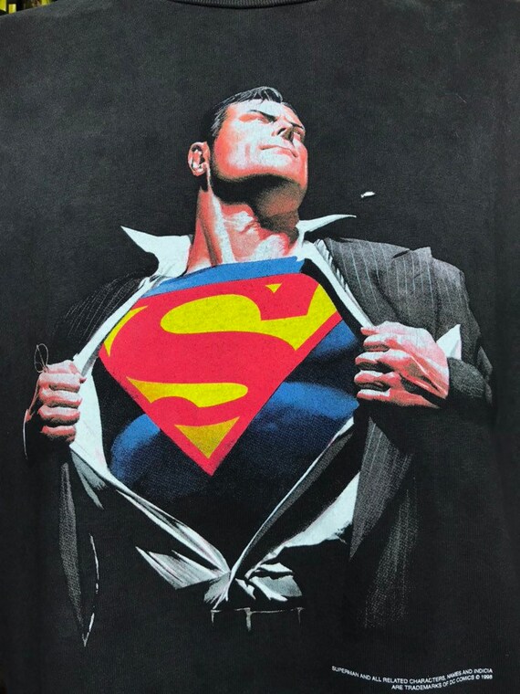 Vintage 90s 1998 Superman Clark Kent Alex Ross Dc Comics Shirt Etsy