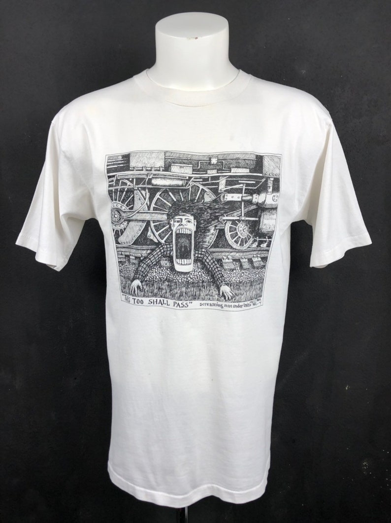 Vintage 90s 1990 Bad Bob Screaming Man Under The Train