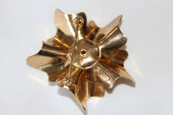 Whimsical Coro Vintage Gold Brooch Pin - image 2